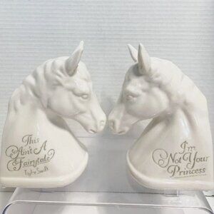 TAYLOR SWIFT FEARLESS HORSE HEAD BOOKENDS.  STUNNING.  NIB